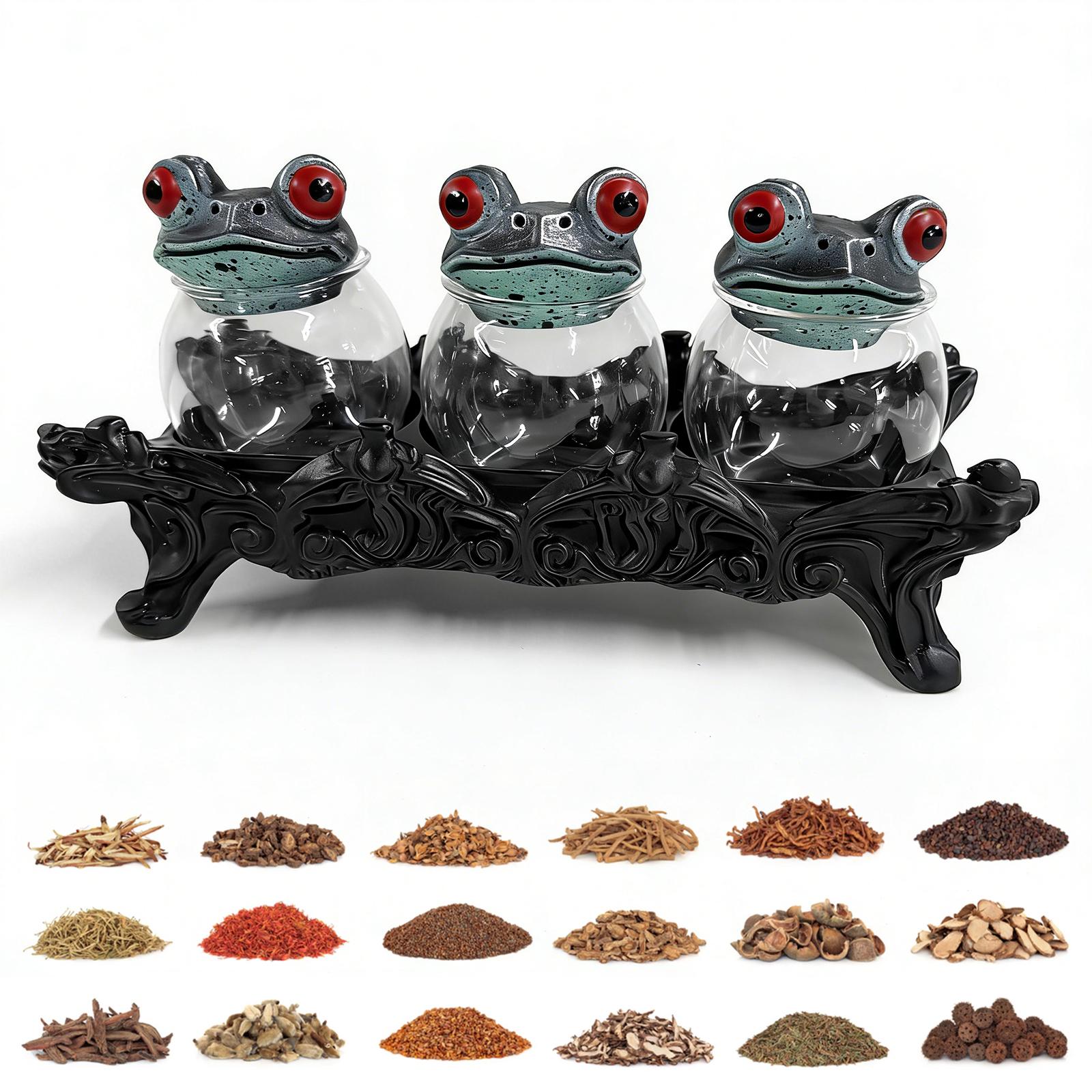 

Handcrafted Witchy Frog Apothecary Spice Jars Empty Clear Seasoning Jars Seasoning Containers Storage Container Condiment Jars China Mainland