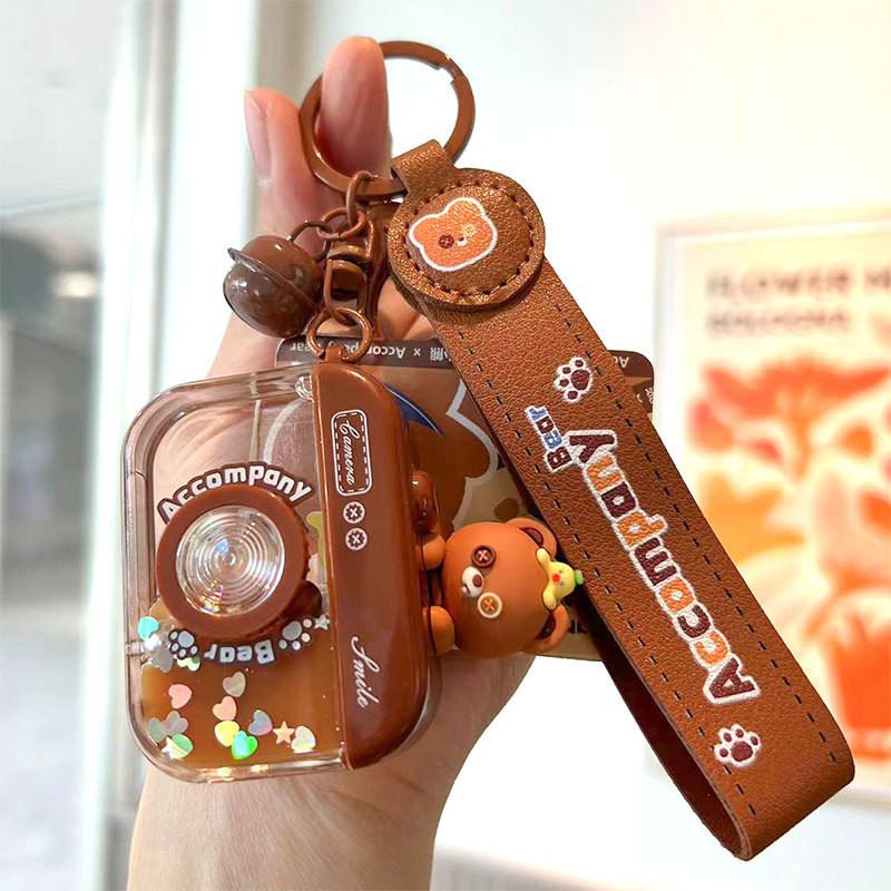 

Восхитительный брелок в виде медведя и камеры из силикона, идеально подходящий для праздников и мероприятий Brown Camera