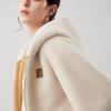 ELLE French Fashion Design Reversible Drop Shoulder Zipper Casual Loose Versatile Long Sleeve Lamb Wool Plush Coat Women outerwear EF53019