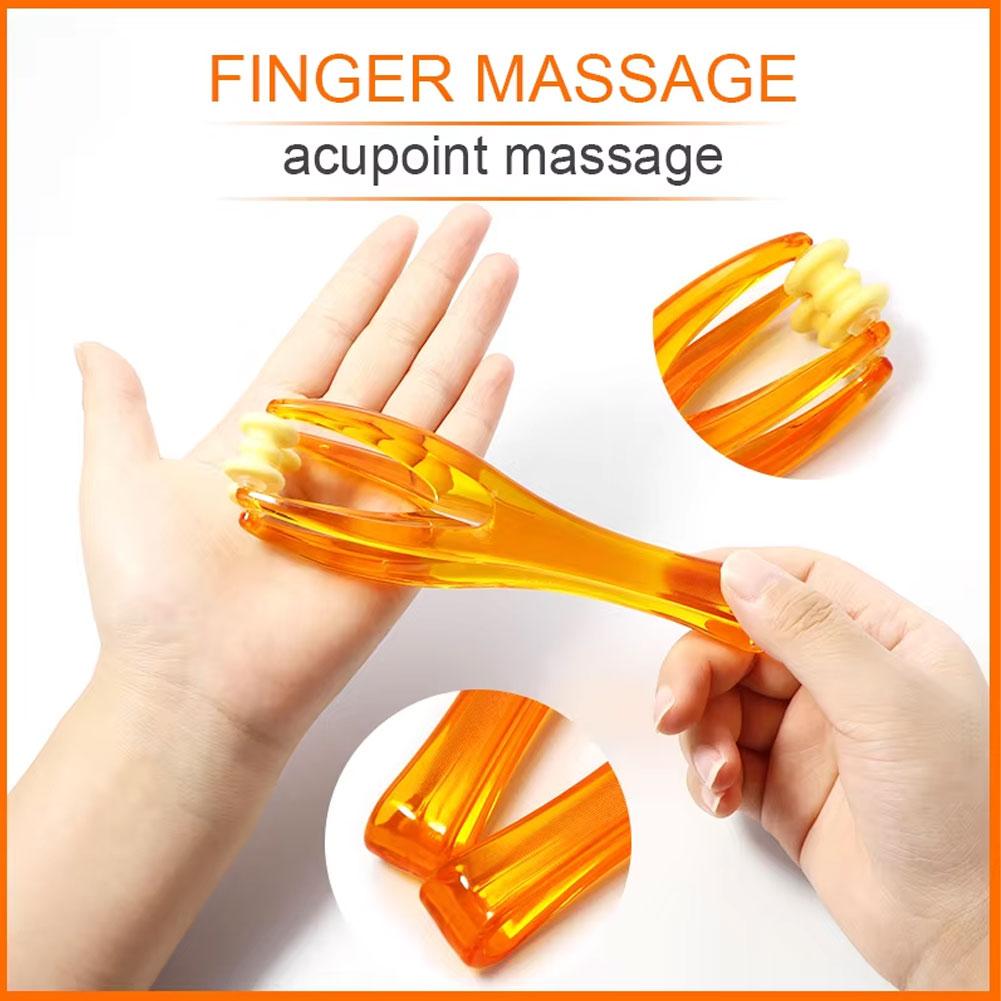 2Pcs Finger Massager Mini Finger Joints Massager Ergonomic Design Handle For Finger Blood Circulation & Muscle Relaxation