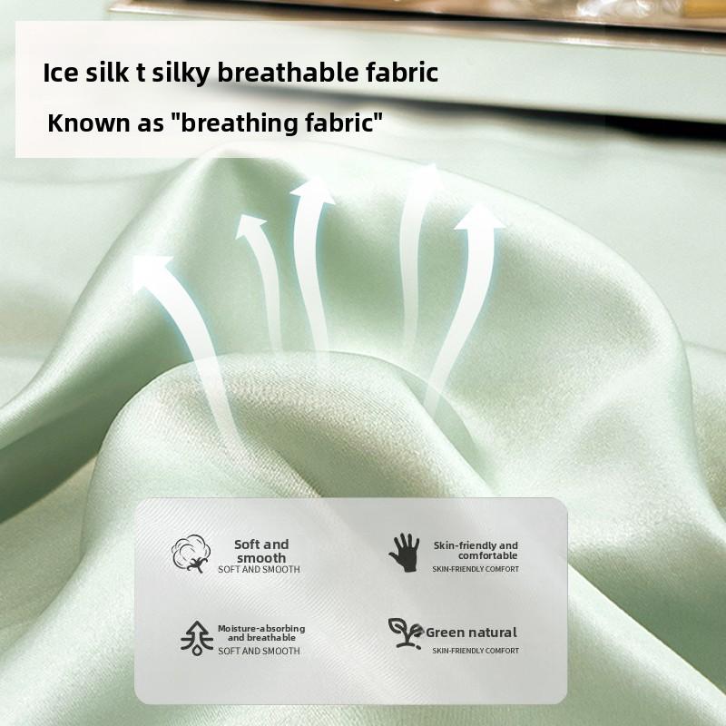 Napínací prostěradlo z ledového hedvábí 90x200 cm Více velikostí Prostěradlo Měkký satén Elastické Matrace Domácí Ložnice Prostěradlo s 360° Elastickým Páskem