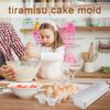 Tiramisu Cake Mold and Cake Shovel Aluminum Alloy Removable Non-Stick DIY Cake Mousse Muffin Pan for Home Baking Enthusiasts