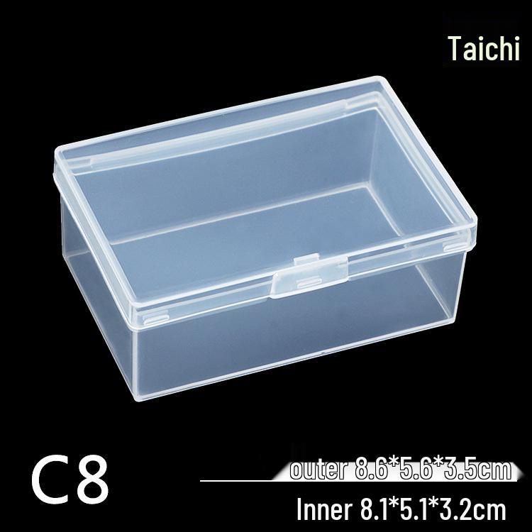Rectangular Transparent Plastic Storage Box for Accessories and Screws