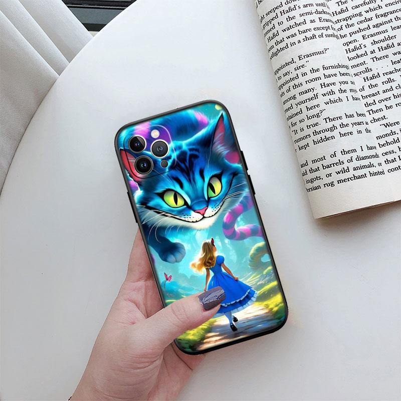 Alice in Wonderland Cat Princess Phone Case for Samsung Galaxy A52S A53 A55 A56 A70 A71 A72 A73 F06 F16 F56 S10e S10 S10+ Plus