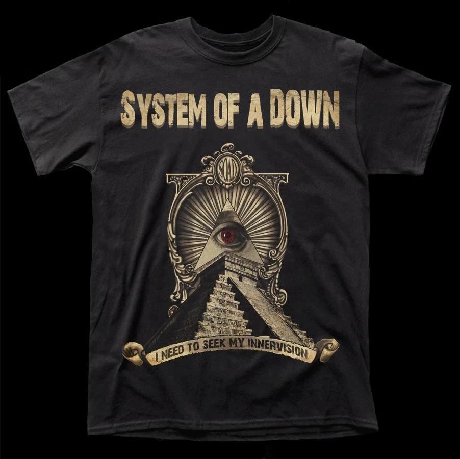 

System of a Down SOAD ПИРАМИДА Черная Унисекс Футболка Размер S-5XL CS074 Унисекс Футболка M