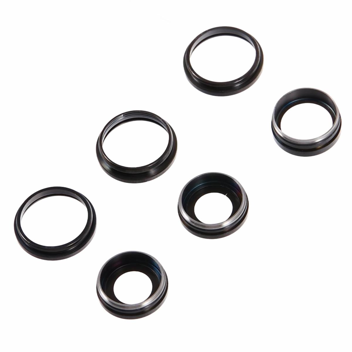 

For iPhone 15 Pro Max 1 Set Rear Camera Rim Lens Cover (without Logo) Black