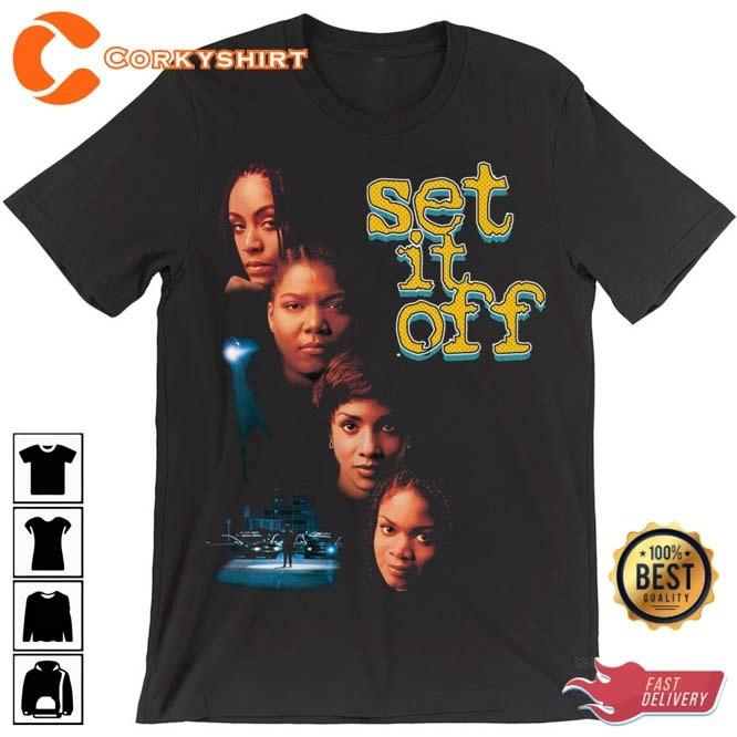 Queen Latifah Set It Off Cleo Frankie Stony Tisean 90s Movie T-Shirt DM813 Unisex T-Shirt S