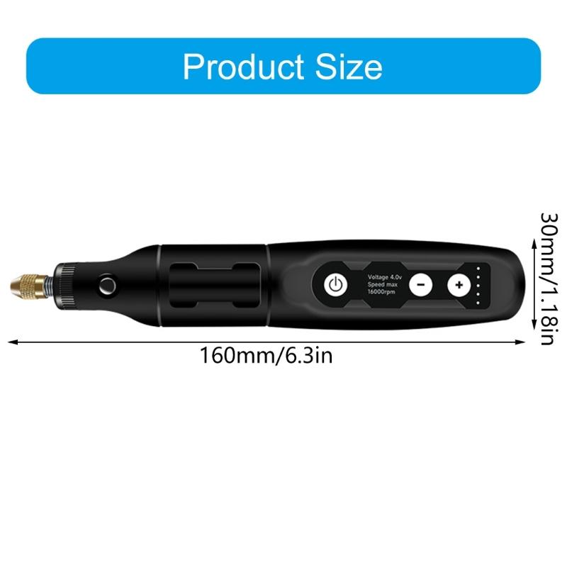 Multifunctional Rotary Tool 3.7V 18000rpm 5 Speed Cordless Grinder with 166Piece Accessory for Polishing and Engraving