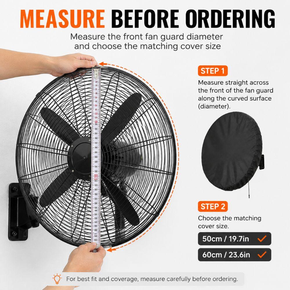 Reusable Wall Mount Fan Cover Polyester Electric Fan Protective Sleeve Fan Head Protector Factory