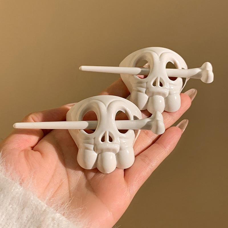 Funny Ghost Skull Hair Sticks Skeleton Hairpin Women Hairclip Headwear Accessories Hair Accessory