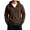 Heren Rits Hoodie Jas met Grote Zakken Kleur Casual