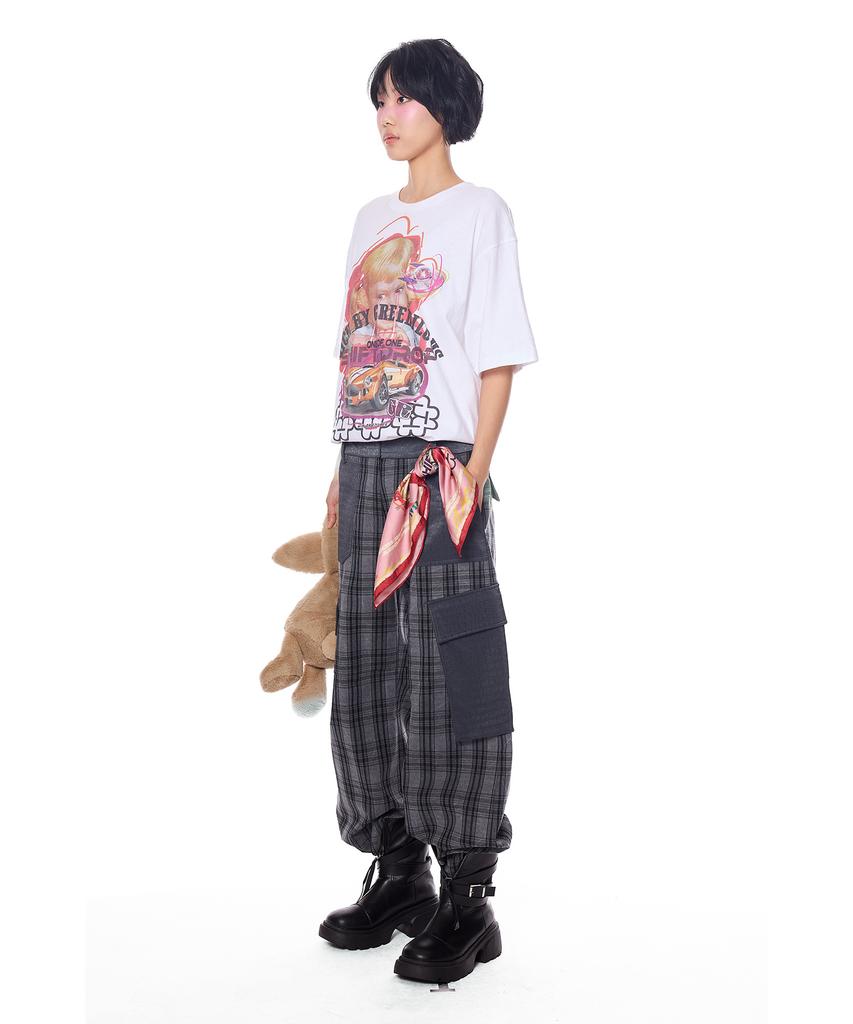 GREEDILOUS Yh Baby Racing Oversized T-Shirt