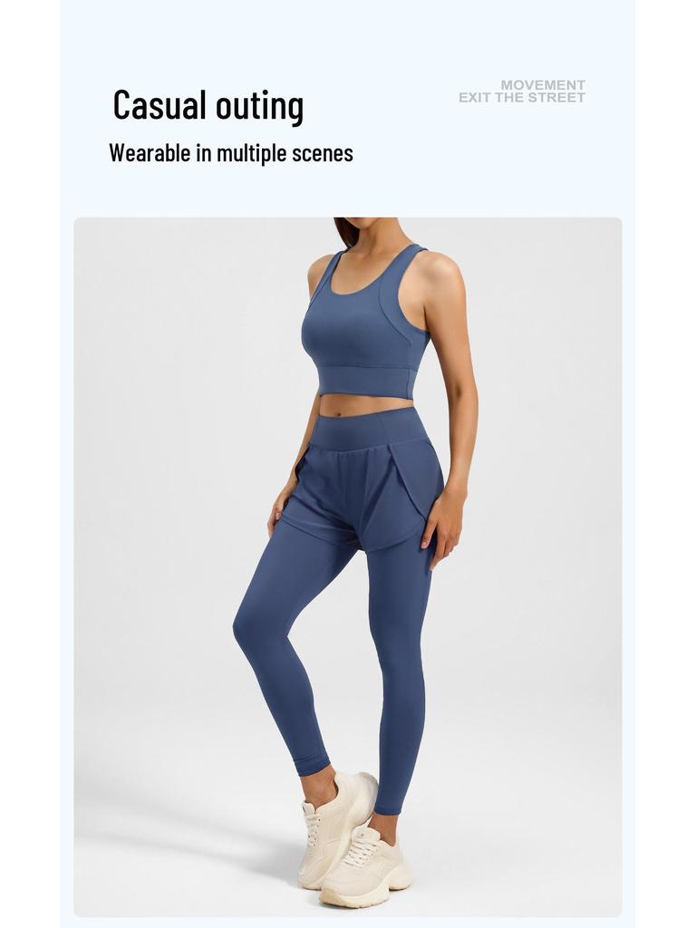 Stoßfester Damen-Sport-BH in I-Form - Elastisches Nylon-Tanktop für Yoga, Laufen & Fitness