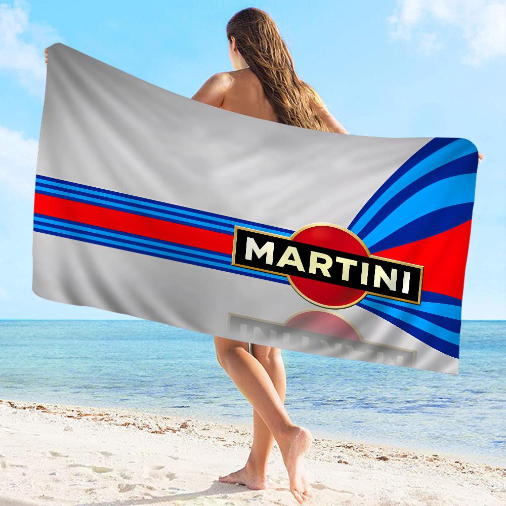 Martini Logo Aufgedrucktes Handtuch Mikrofaser Strandtuch Saugfähig Schnelltrocknend Weich Yoga Schwimmen Resort Bergsteigen Handtuch