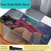 DBZ Dragon Ball Bulma Large Mouse Pad Carpet Laptop Pc Gamer Keyboard Mat XXL Mousepad Edge White Tassel Rubber Table Mat