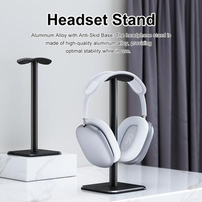 Aluminium Alloy Headphone Stand Holder Rack Space Saving Headset Stand Rack Desktop Organizer Display Earphone Hanger Bracket