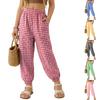 Children's Fashionable Knickers, Checkered, Loose And Casual Pants