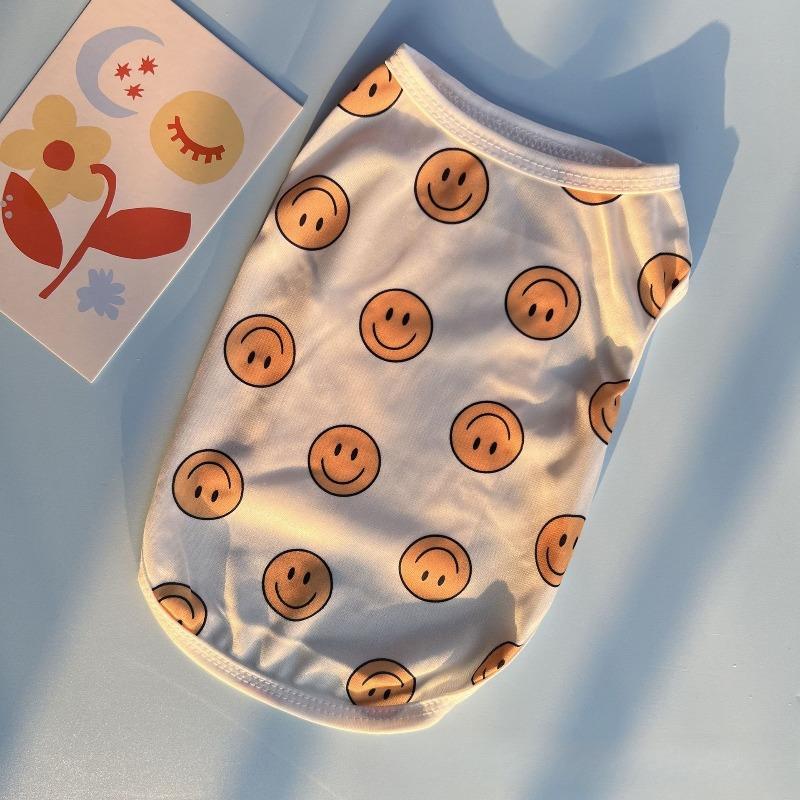 Nové stylové tílka pro psy na jaro, léto a podzim. Oblečení pro malé až středně velké psy. Oblečení pro mazlíčky - Pomeranian a Buldok. Prodyšný.