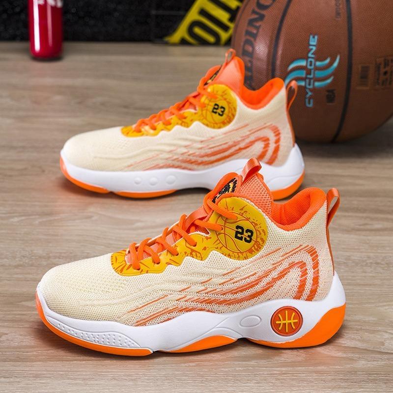 Men's Shoes Fashion Youth Comfortable Basketball Shoes Men's Mesh Breathable Student Outdoor Running Sports Shoes