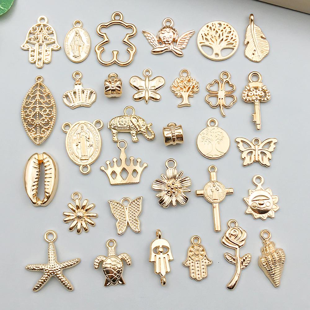 

New Gold Alloy Owl Butterfly Pendant Charm for DIY Jewelry