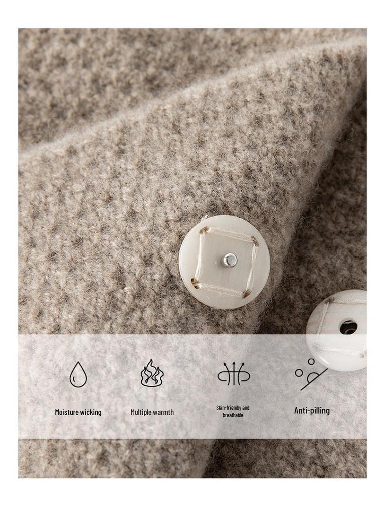 Unisex dicker zweilagiger Schal aus reiner Kaschmirwolle: Warmer Nacken- und Kapuzenprotektor für Herbst/Winter.