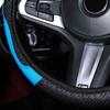 Capa de volante de carro de 38 cm, couro PU antiderrapante, universal, elástica, confortável e suave para