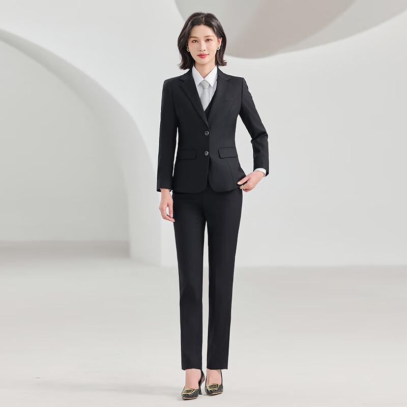

Women s Wrinkle-Free Double-Button Business Suit Set XL