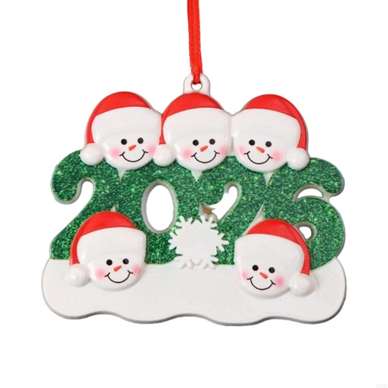 Handmade Snowman Couple Holiday Decoration Resin Materials Decorative Hanging Ornament for Seasonal Display