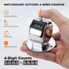 Handheld Tally Counter Tool 4 Digit Number Count Clicker Counter Hand Mechanical Pitch Counters for Coaching,Knitting,Fishing,
