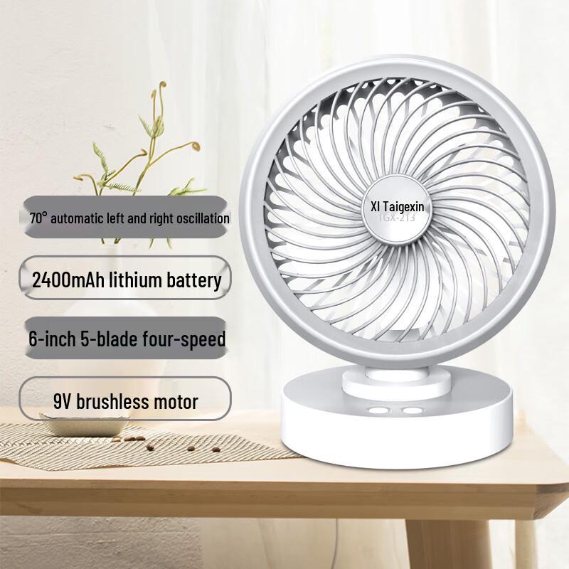 

Taigexin Portable USB Desktop Oscillating Fan TGX-213