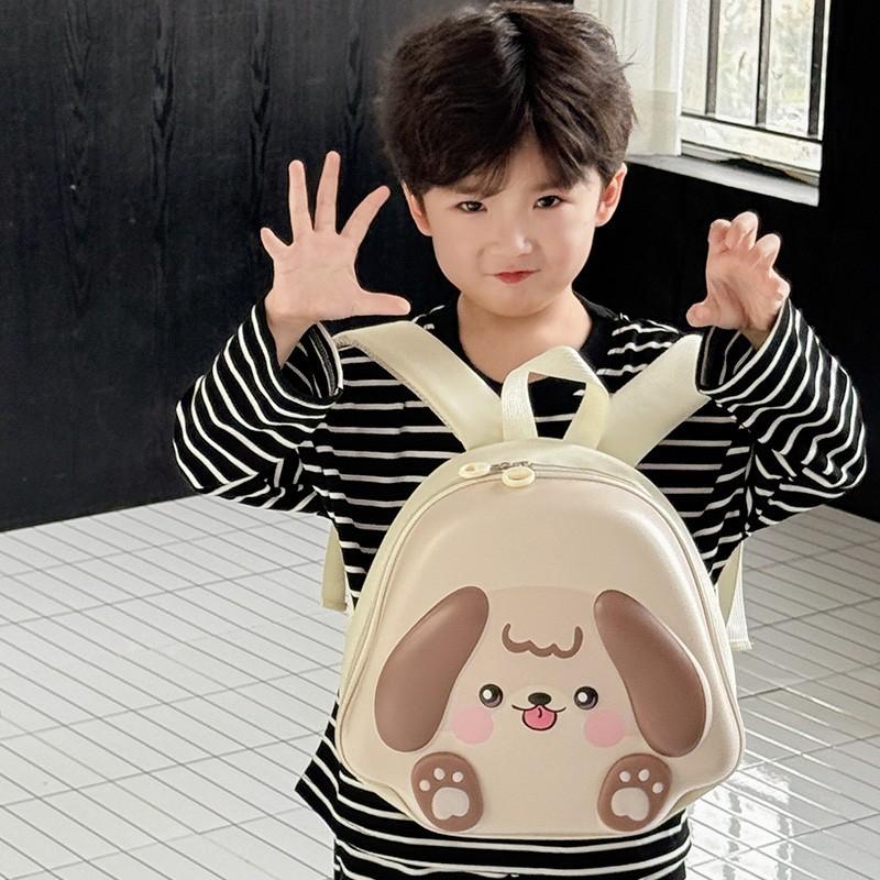 Nuova borsa a forma di guscio d'uovo per bambini design cucciolo carino zaino per scuola materna versatile per ragazzi e ragazze
