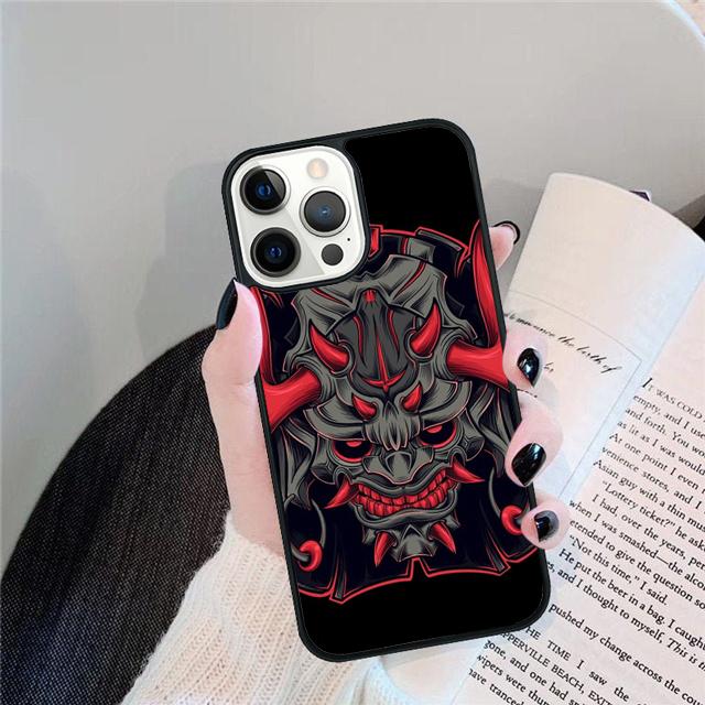 Oni Mask Phone Case Cover For iPhone 17 Air 15 16 14 13 12 Pro Max 11 Pro Max Plus Coque Shell