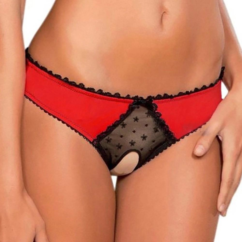Lace Underwear Open Crotch Underwear Sexy Underwear Solid Color