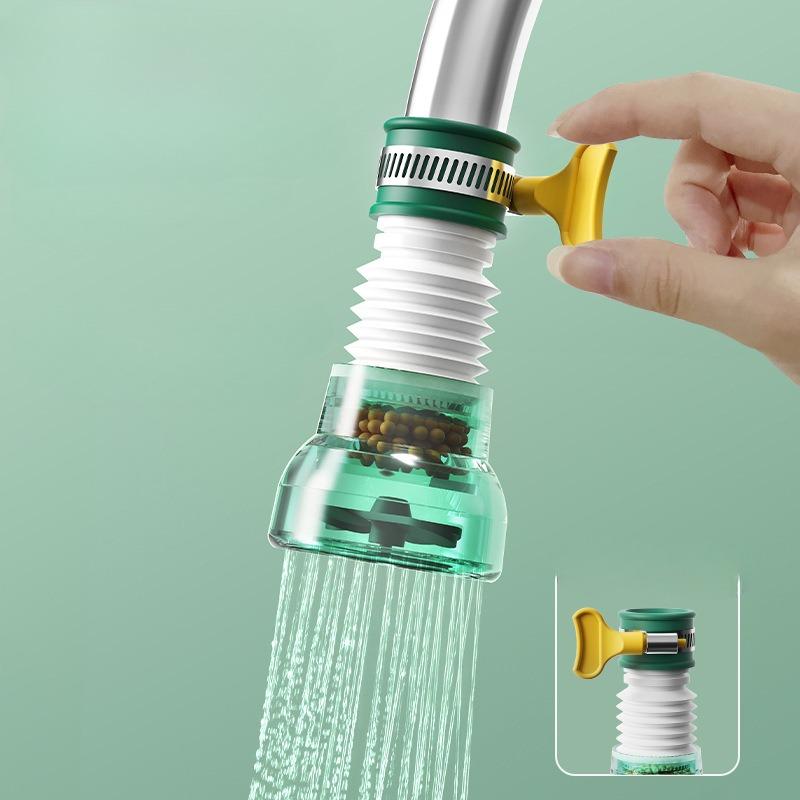 Wasserhahnfilter, Haushalts-Leitungswasserreiniger, Spritzfester Duschkopfverlängerer, Booster-Filterkartusche, Universeller Wasserfilter