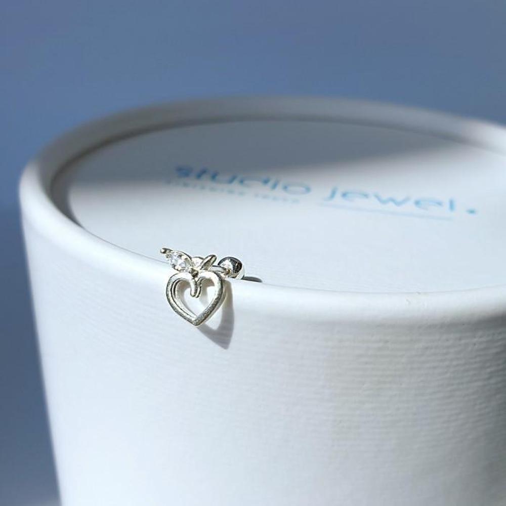 Silver 925 Peach Cubic Zirconia Piercing (S6821120)