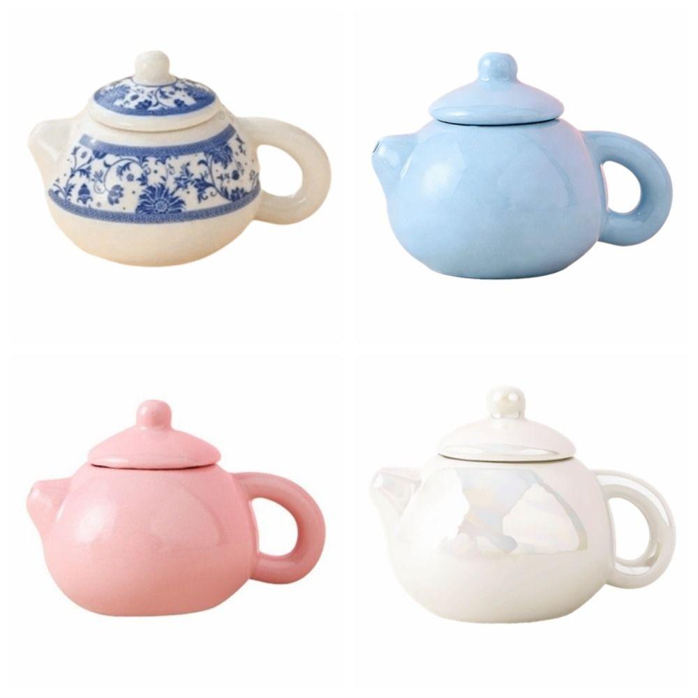 40ml Flower Porcelain Teapot Chinese Style Exquisite Mini Ceramic Teapot Ornaments Home Decoration Traditional