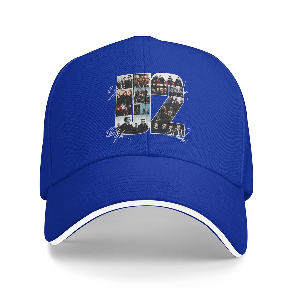 U2 Rock Band Signatures Baseball Cap  Casual Couple Women Trucker Hat Sun Visor Print Outdoor Sport Baseball Caps