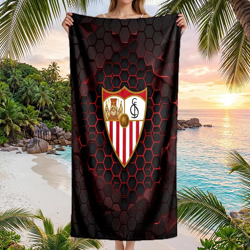 Asciugamano da Spiaggia Sevilla FC ad Asciugatura Rapida in Microfibra Assorbente Portatile da Viaggio per Nuoto