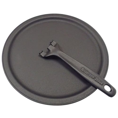 AndersenStove Pizza Pan and Handle Set, Nambu Iron, Iwachu [Wood-burning Stove/Pizza]