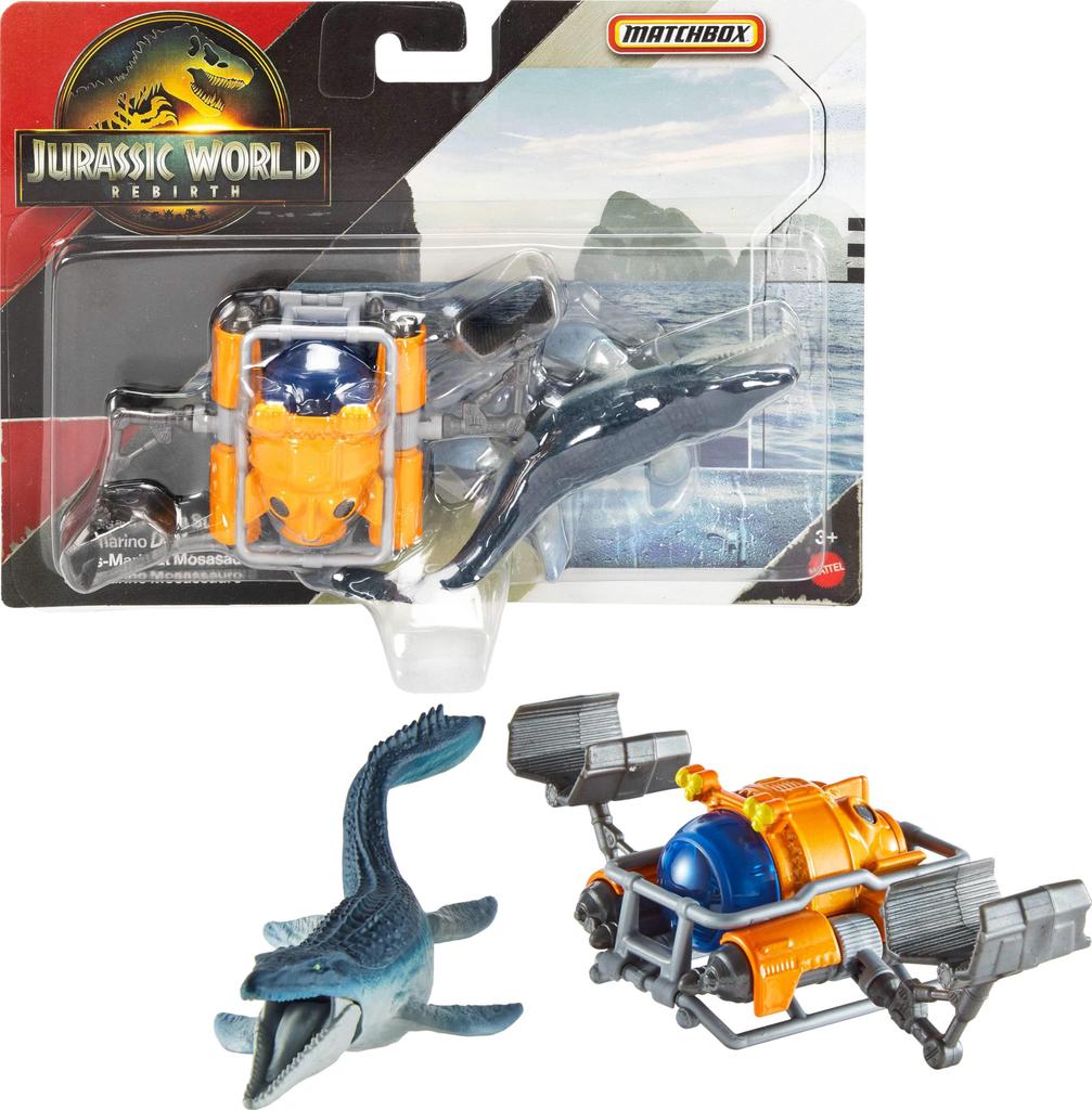 Matchbox Jurassic World Toy Car or Truck Transporter & Dinosaurs: Includes one Jurassic World movie-inspired vehicle and one or two mini dinosaurs
