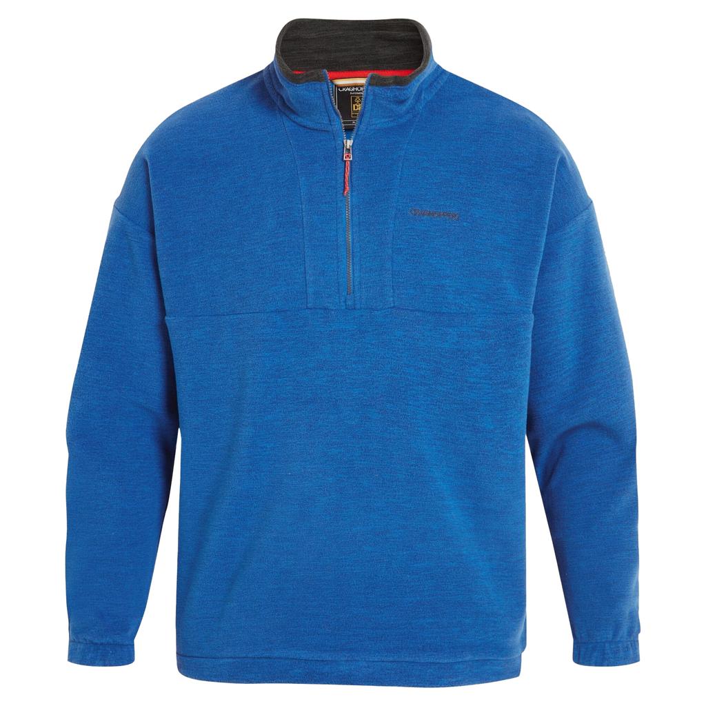 CRAGHOPPERS Mens Esk Colour Block Melange Half Zip Fleece Top