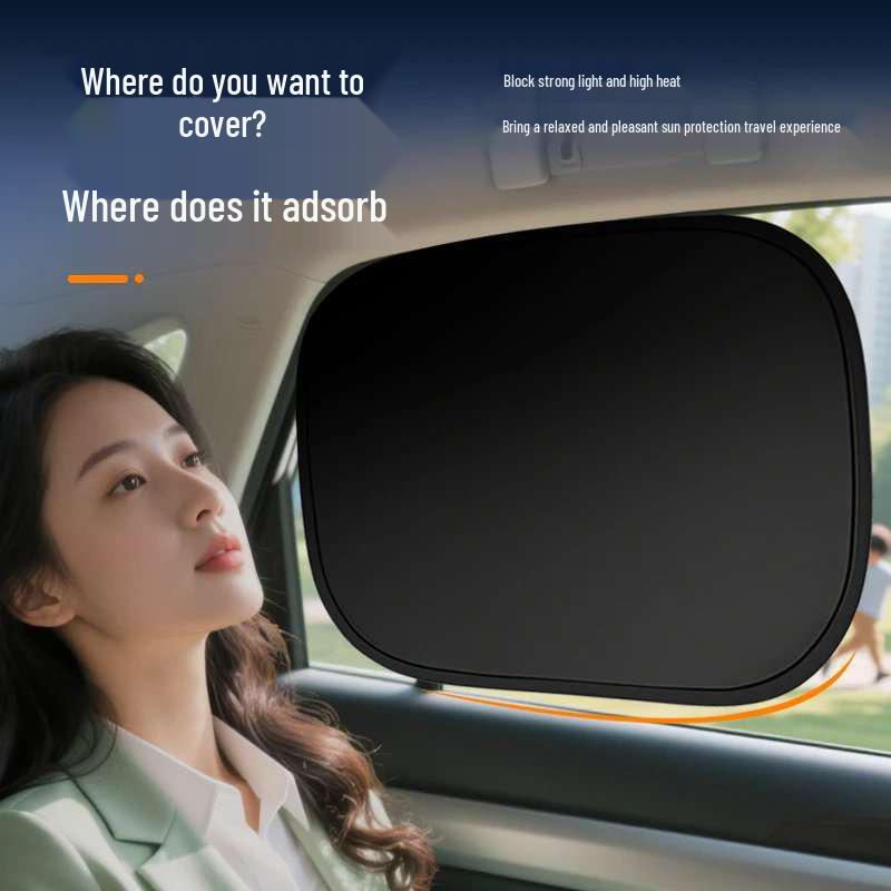 Static Cling Car Sun Shade - Side Window Blocker & Privacy Screen
