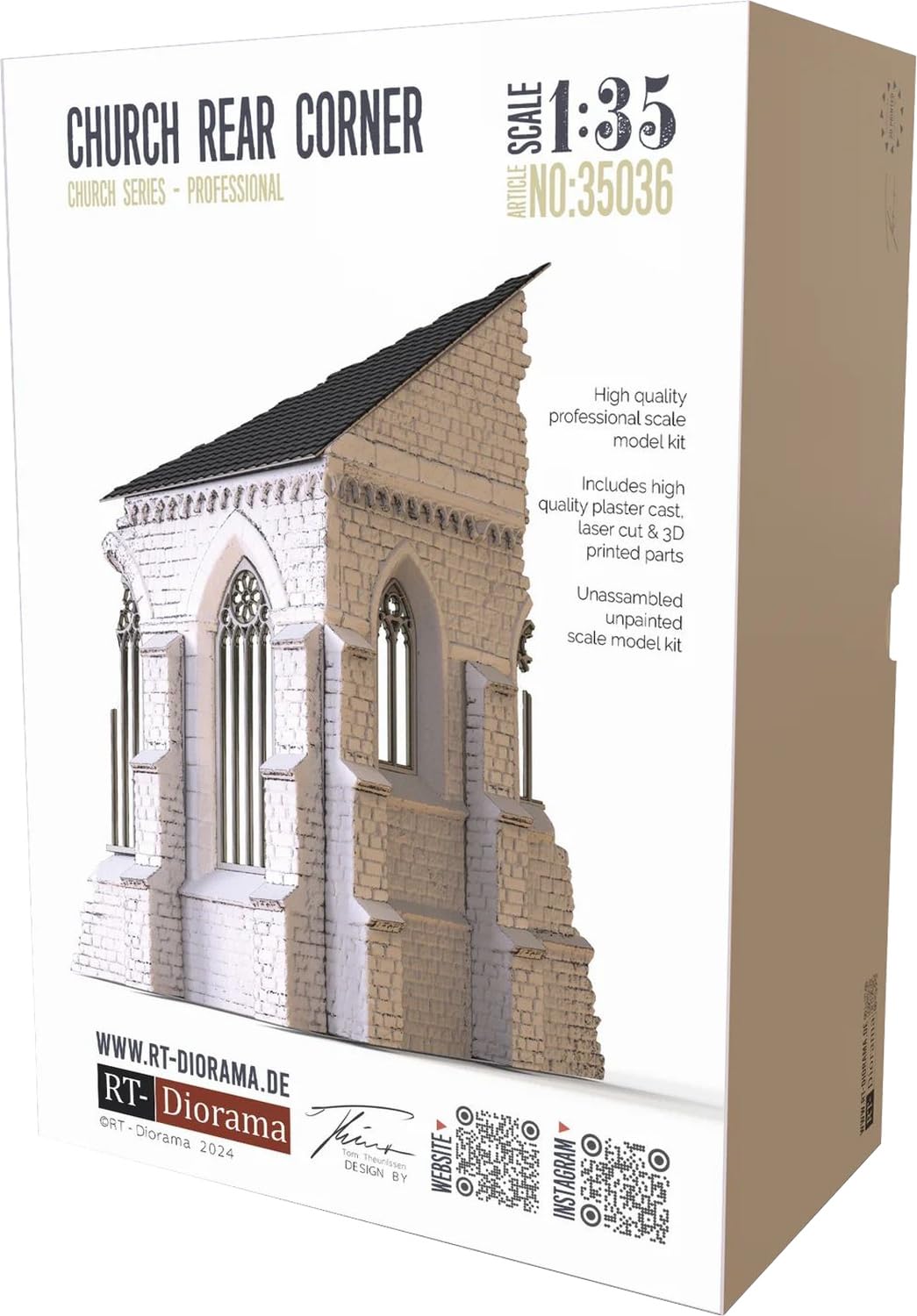 

RT Diorama Scale Diorama Scenery Kit Corner Behind the Church 1/35 (RTD35036) -