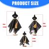3 Piece Cotton Fabric Witch Specter Decorations For Halloween Home Party Display Wooden Base Accessories Set