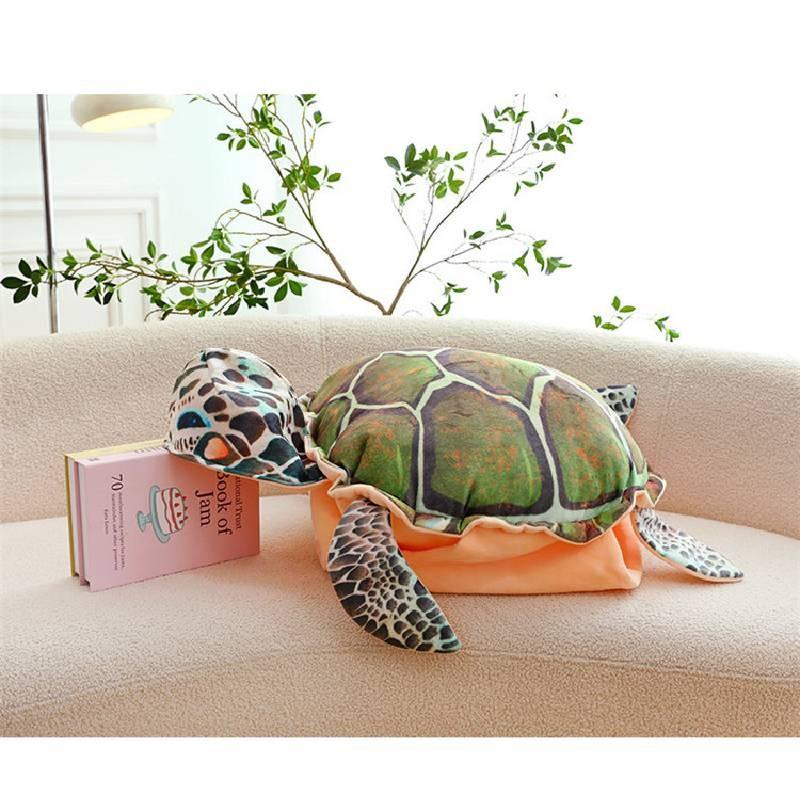 Almofada de Pelúcia Casco de Tartaruga Única e Adorável, Brinquedo de Pelúcia Vestível para Relaxamento Aconchegante