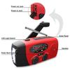 2000mAh Solar Hand Crank Emergency Radio AM FM WB NOAA Weather Alert USB Charger LED Flashlight Power Bank for Outdoor