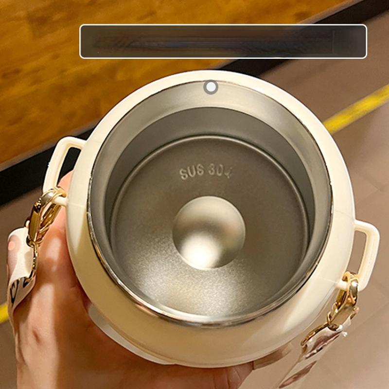 Large Capacity Multi-function Thermos Cup 1000ml Vacuum Flasks Portable Stainless Steel Thermos Cup Water Bottle Travel Tea Mug Office Thermos Cup