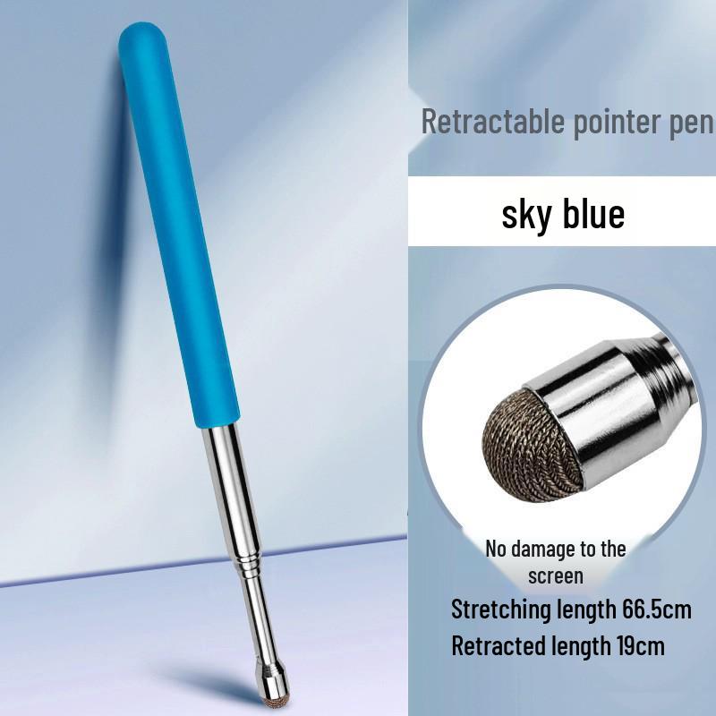 Stainless Steel Retractable Teacher s Pointer for Touchscreen & Electronic Whiteboard Demonstrations