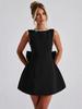 Women's Summer Pearl Bow A-Line Fashion Slim Dress