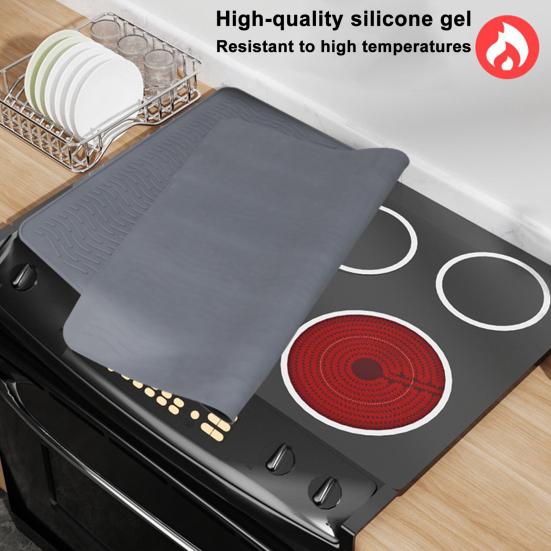 Silicone Drain Pad Heat Resistant Hot Pots Pans Kitchen Drying Mat with Wide Raised Ridge Design Countertop Air Circulation Mat
